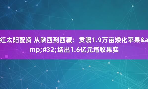 红太阳配资 从陕西到西藏：贡嘎1.9万亩矮化苹果&#32;结出1.6亿元增收果实